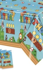 Set of 3 Super Mario Party Tablecloths, Rectangular 84” x 50”