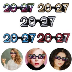 5 Pcs 2027 Glasses New Years Eve Plastic Eyeglasses Graduation Sunglasses