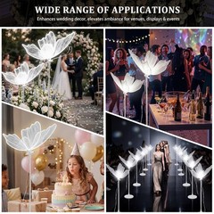 2 Pack Romantic Butterfly Lamp Props Easy To Install for Parties Weddings