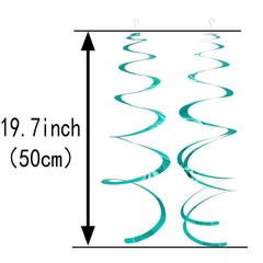 28 PCS Teal Swirl Hanging Decorations Ceiling Hangings Party Baby Shower
