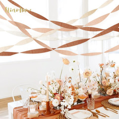 Wedding Party Decorations, 8 Rolls Creamy White Crepe Paper Streamers for Boho W
