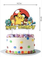 Kids Birthday Party Anime Party Decorations Banner Cupcake Cake Toppers Balloons