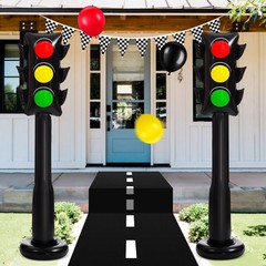 2 Pack 59 Inch Jumbo Inflatable PVC Traffic Light Balloons Racing Car Birthda…