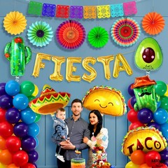, Fiesta Party Decorations – 20 Pcs Mexican Party Decoration Kit with Taco Ba…