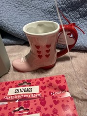 Valentine Day Party Supply Bundle 26 Cello Bags, Heart Cake Stand With More