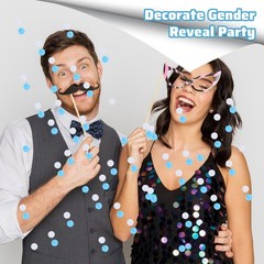 8000 PCS Blue White Round Tissue Paper Confetti Wedding Birthday Decor