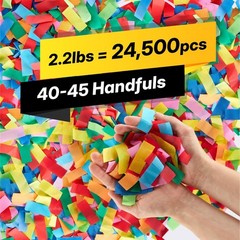 Multicolor Confetti Paper 2.2lbs Biodegradable Non-Staining Fire-Resistant