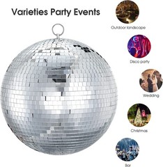 16″ Silver Disco Ball Ornament for Party Decoration