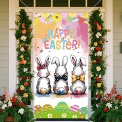 Easter Door Cover,Easter Door Decorations Bunny Egg Rabbit Hanging Banner Dec…