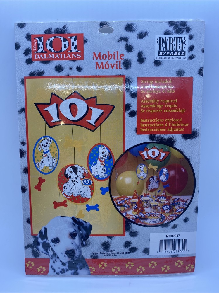 Disney 101 Dalmatians Birthday Party Decor Mobile Hallmark Party Express Sealed