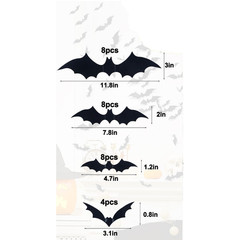 Halloween Party Decor Kit Eyeball Balloon Bloody Sticker Bat Banner Tablecloth