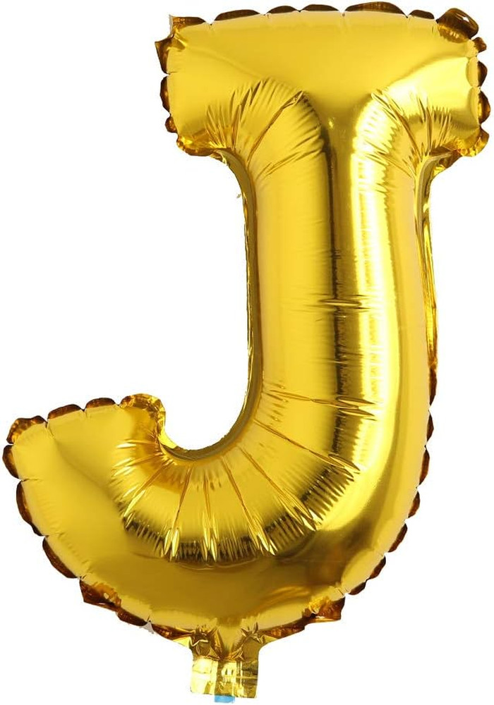 16″ Inch Single Gold Alphabet Letter Number Balloons Aluminum Hanging Foil Film
