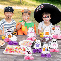 Halloween Honeycomb Centerpieces Cute Ghost Table Decorations Pink Spooky Pumpki