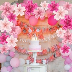 Paper Fans Party Decorations Paper Flowers Decorations for Wall Classroom Flo…
