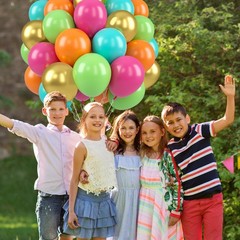 Tropical Balloons Set, 50 Pcs Hawaiian Party Balloons, 12 Inch Hot Pink Orang…