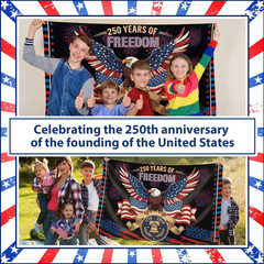 Tegeme 250 Anniversary Decoration, 6.07 x 3.61 ft American x