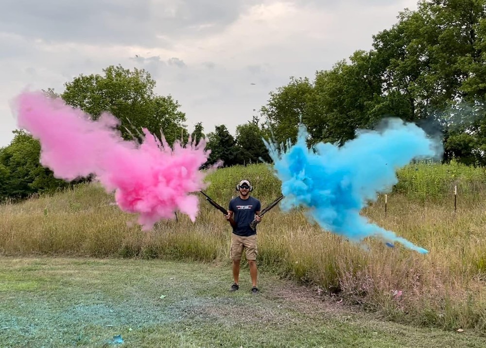 Gender Reveal Targets BlastCloud Colorful Explosion Set for Celebrations