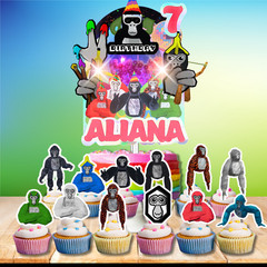 Gorilla tag Party Supplies happy birthday centerpiece decoration gift cup plate