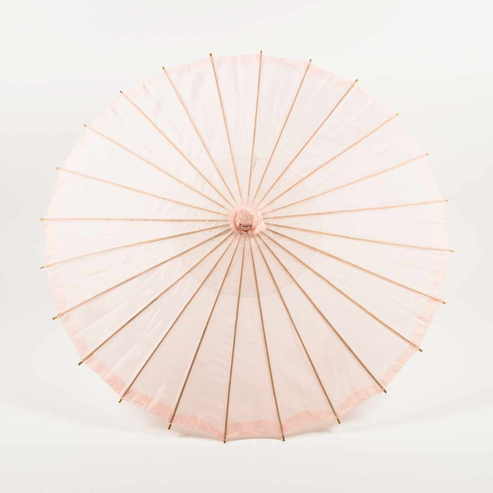 32″ Rose Quartz Pink Parasol Umbrella, Premium Nylon with Elegant Handle