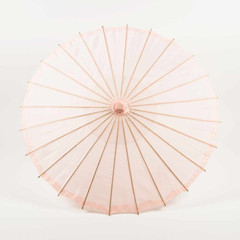 32″ Rose Quartz Pink Parasol Umbrella, Premium Nylon with Elegant Handle