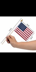 Mini USA Handheld Paper Flags on Wooden Sticks Patriotic Decor