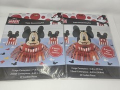 Disney Mickey Mouse 23 Piece Birthday Party Table Decorating Kit Lot Of 2 Kits