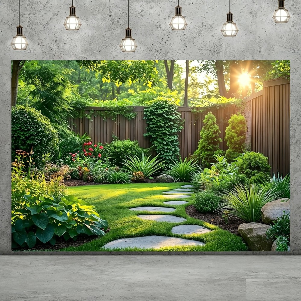 Enchanted Forest Flower Garden Backdrop Photo Birthday Background Party Banner