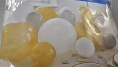 Balloon Table Runner Centerpiece Kit w/Confetti +Gold Star Backdrop LOT- NEW