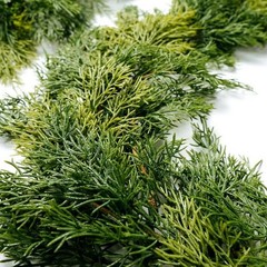 2P 6ft Artificial Christmas Garland, Real Touch Cedar Pine Garland-Pine Wreath %