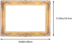 Photo Booth Props Picture Frame Decor Wedding Birthday Golden Handheld Prop