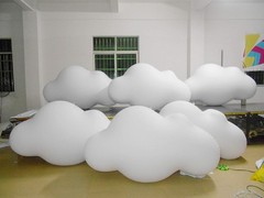 3.28-9.84FT PVC Inflatable Cloud Balloons Indoor Hanging Decoration w/ Accessory