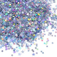 60g Silver Star Confetti Metallic Foil Glitter Shine Party Table Decor