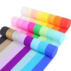24 Rolls Crepe Paper Streamers 24 Colors Rainbow Pastel Party Supplies DIY