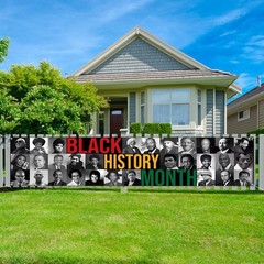 Large Black History Month Banner for Fence Pan African American Black History…