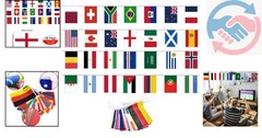 60ft Multi-Color Flags Banner for World Cup 2026 – Durable Double-Sided Decor