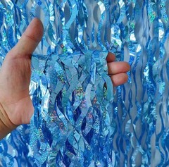 Wavy Foil Backdrop Fringe Tinsel Shimmer Curtain Door Wedding Birthday Party