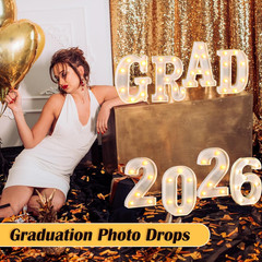 Graduation Decorations 2026, 8 Pcs Marquee Light up Letter Grad 2026 Sign, Gradu