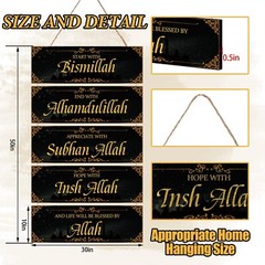Islamic Wooden Wall Decor Eid Ramadan Mubarak Eid Al Adha Decor Start with Bi…