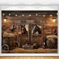 Western Cowboy Party Decorations Backdrop 10x8ft Wild West Rodeo Banner Saloon