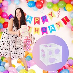 12 Holes Balloon Sizer Cube Box – Collapsible Plastic Measurement Tool for De…