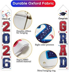 KMUYSL Graduation Decorations Class of 2026, Red & Blue Congrats Grad Banner …