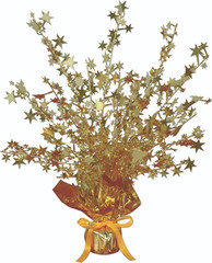 Star Gleam ‘N Burst Centerpiece, 15″, Gold Metallic Foil Table Decoration for Bi