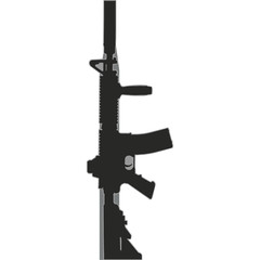 SP13348 M-16 M16 Military Semi Automatic Rifle Silhouette Cardboard Cutout Stand
