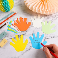360 PCS Hand Cutouts Paper Shape Assorted Color Handprint Blank Creative DIY