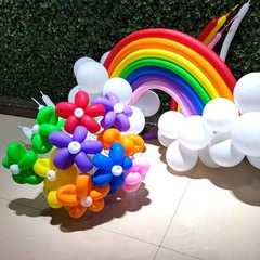 260 long balloons 100 Pack Twisting Animal Balloons Assorted Color Thickening…