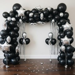 154pcs Black Balloons Different Sizes 18 12 10 5 Inches for Garland Arch Kit,…