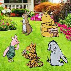 Classic Winnie The Pooh Party Supplies, 5PCS Yard Signs with Stakes, Outdoor