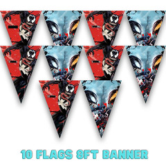VENOM Tableware party supplies decoration balloons theme birthday cupcake topper