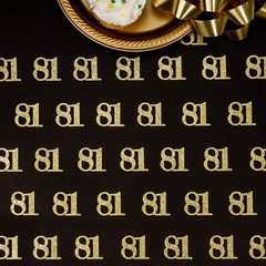 81st Birthday Decorations Glitter Confetti Age Number Party Favors (SET of 50)