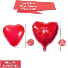 Happy Anniversary Balloons Set,Anniversary Decorations Romantic With Heart Ba…